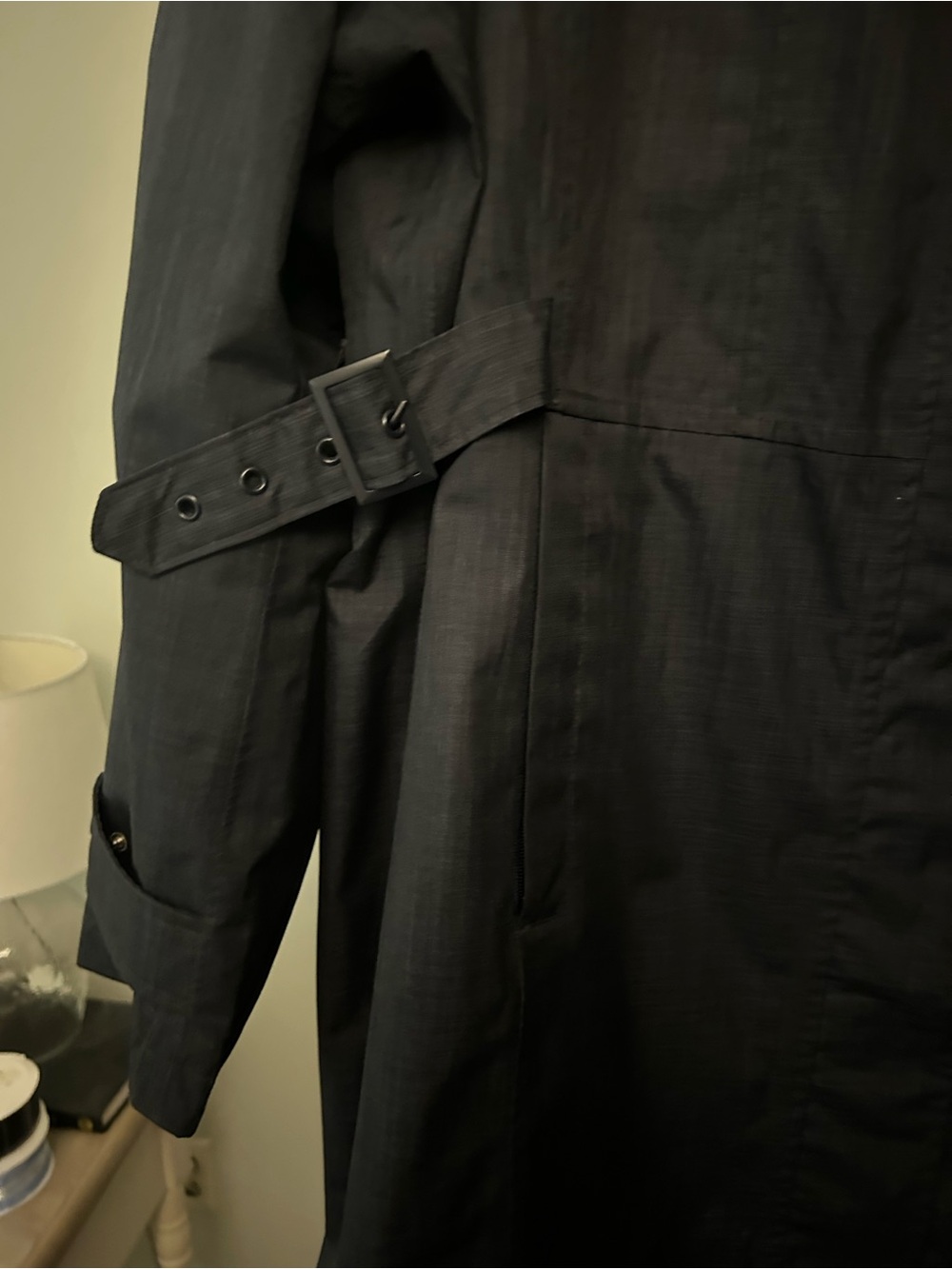 Kirkland Signature Women's Navy Trench Coat with Hood - Picture 6 of 9